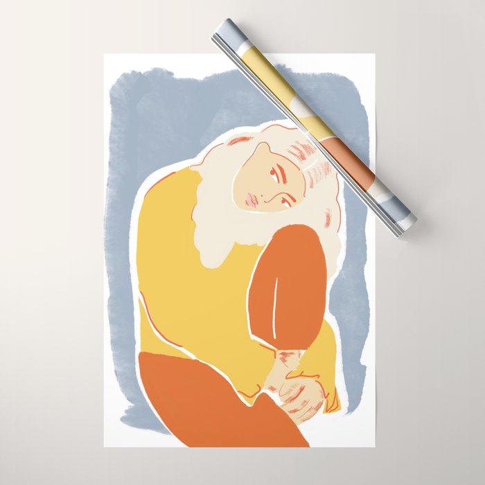 Feeling Blue Wrapping Paper Gallery Image 1