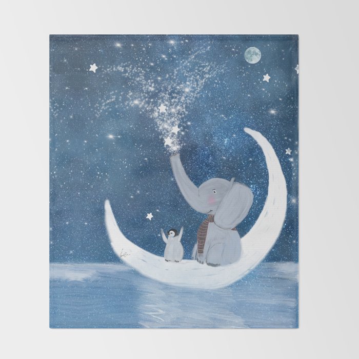 shooting stars Throw Blanket Gallery Image 2