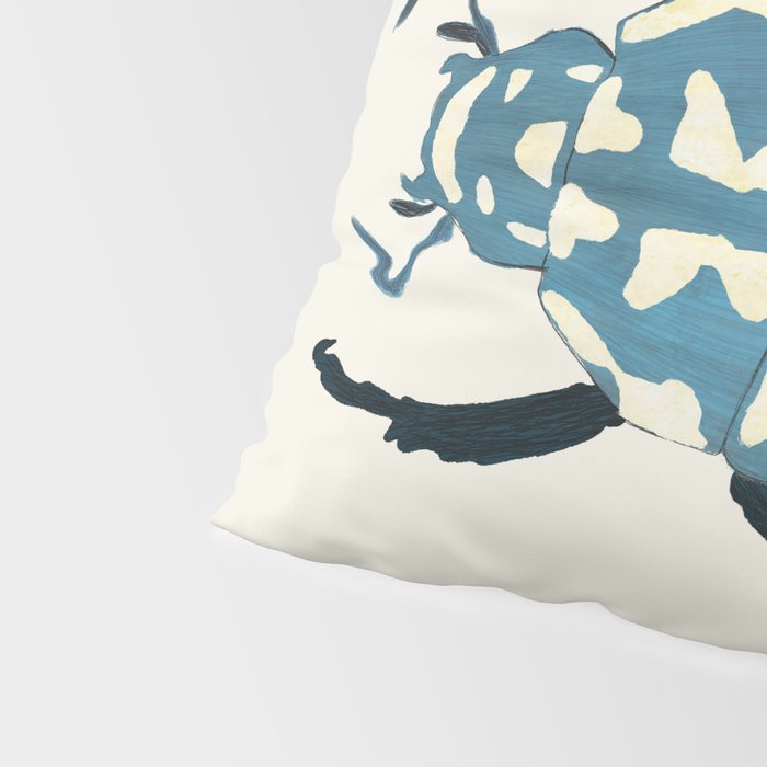 Blue beetle insect Pillow Sham Gallery Image 4