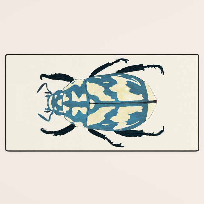 Blue beetle insect Desk Mat Gallery Image 3