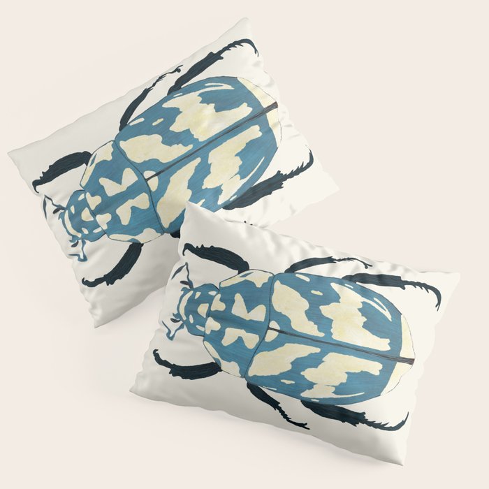 Blue beetle insect Pillow Sham Gallery Image 3