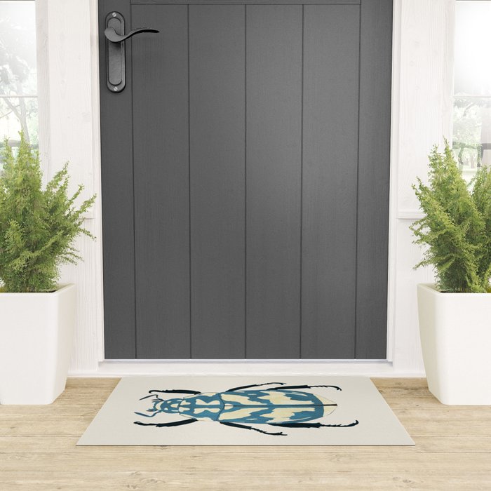 Blue beetle insect Welcome Mat Gallery Image 3
