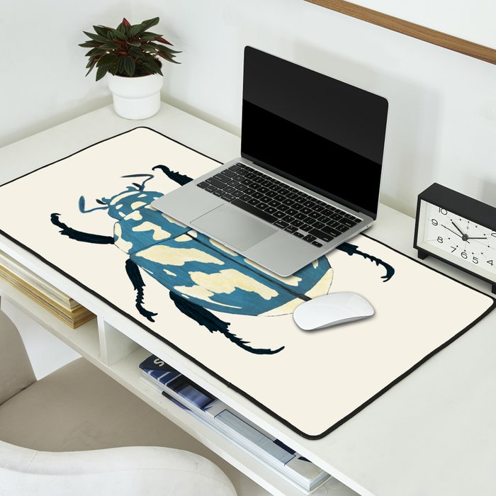 Blue beetle insect Desk Mat Gallery Image 2