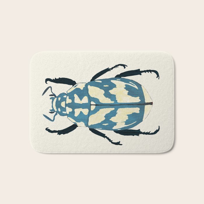 Blue beetle insect Bath Mat Gallery Image 1
