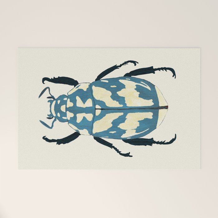 Blue beetle insect Welcome Mat Gallery Image 1