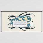 Blue beetle insect Desk Mat Gallery Image 1