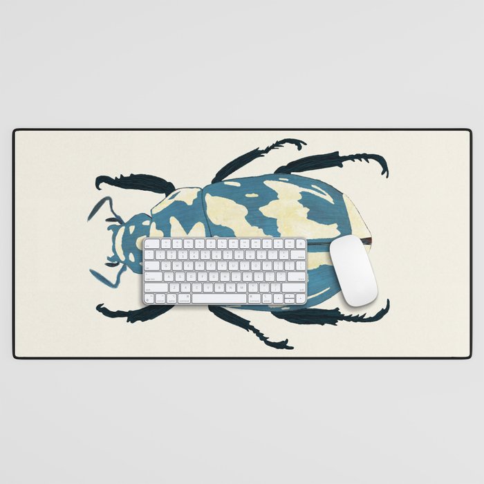 Blue beetle insect Desk Mat Gallery Image 1