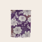 Dahlia Flowers Pattern - Purple and Yellow Wall Hanging Gallery Image 1
