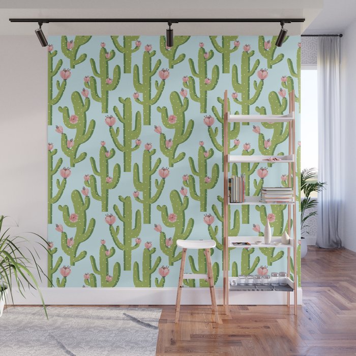 Summer Cactus #illustration #cactus Wall Mural Gallery Image 1