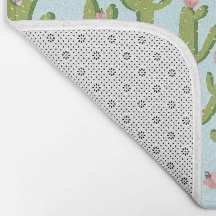 Summer Cactus #illustration #cactus Bath Mat Gallery Image 2