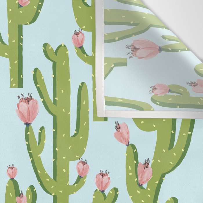 Summer Cactus #illustration #cactus Wall Tapestry Gallery Image 3