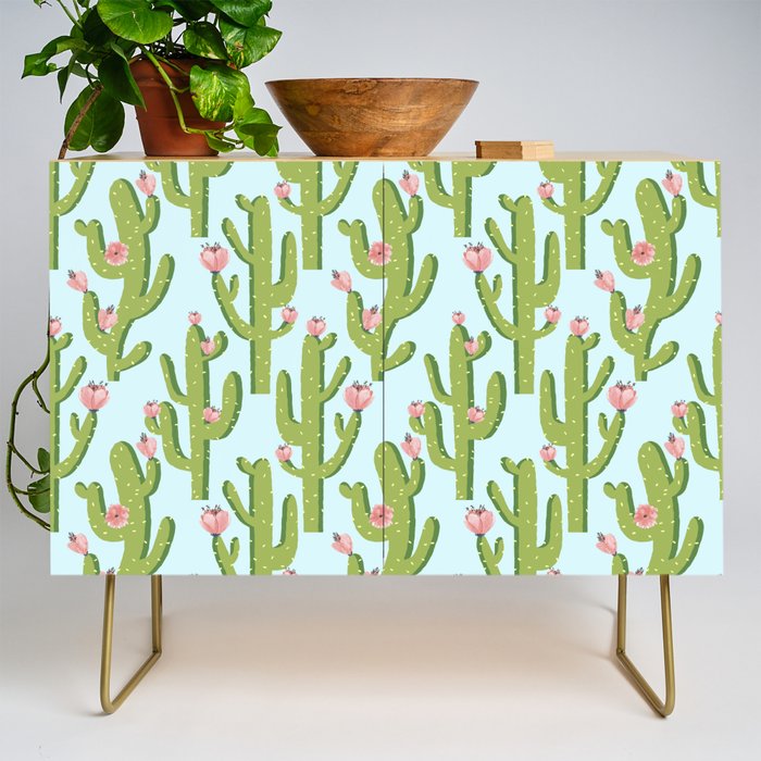 Summer Cactus #illustration #cactus Credenza Gallery Image 1