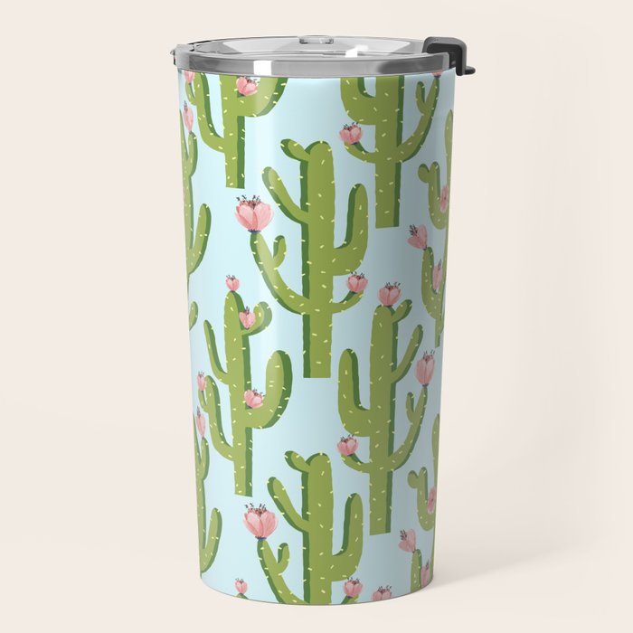 Summer Cactus #illustration #cactus Travel Mug Gallery Image 2