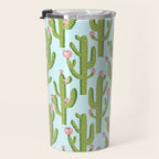 Summer Cactus #illustration #cactus Travel Mug Gallery Image 3