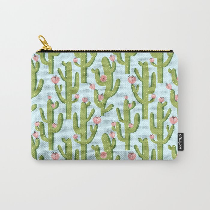 Summer Cactus #illustration #cactus Carry All Pouch Gallery Image 1