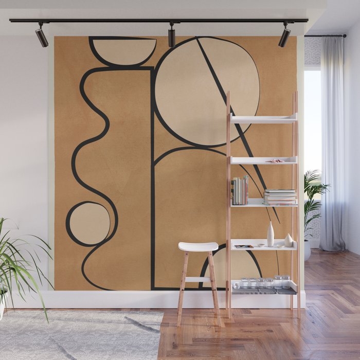 Abstract Minimal Shapes 217 Wall Mural Gallery Image 1