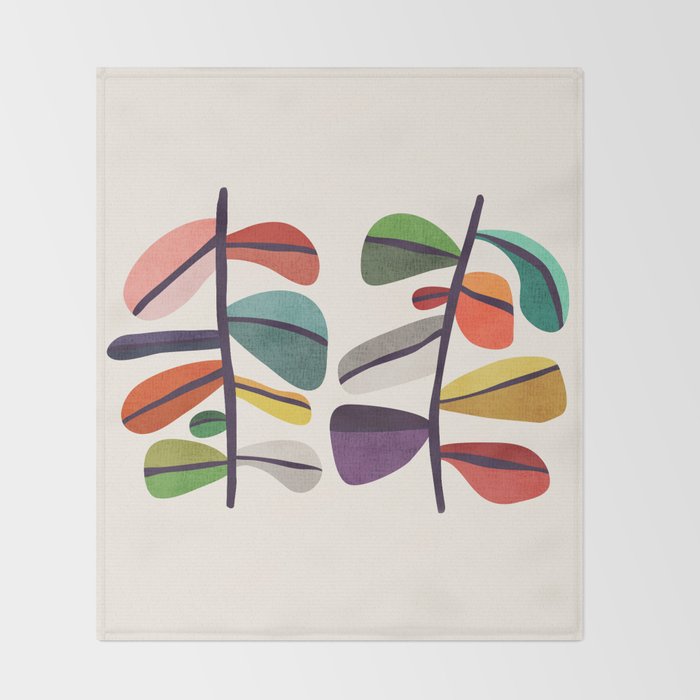 Plant specimens Throw Blanket Gallery Image 2