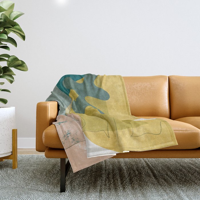 minimal shapes II Throw Blanket Gallery Image 1