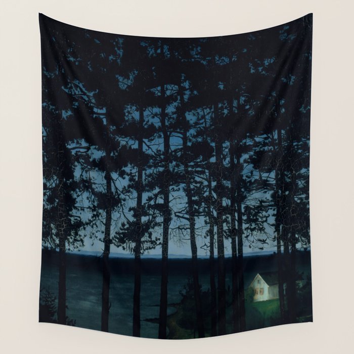 Harald Sohlberg  Fishermanâs Cottage Wall Tapestry Gallery Image 4