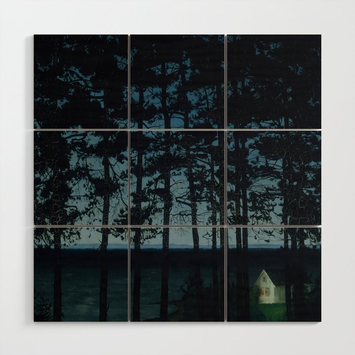 Harald Sohlberg  Fishermanâs Cottage Wood Wall Art Gallery Image 1