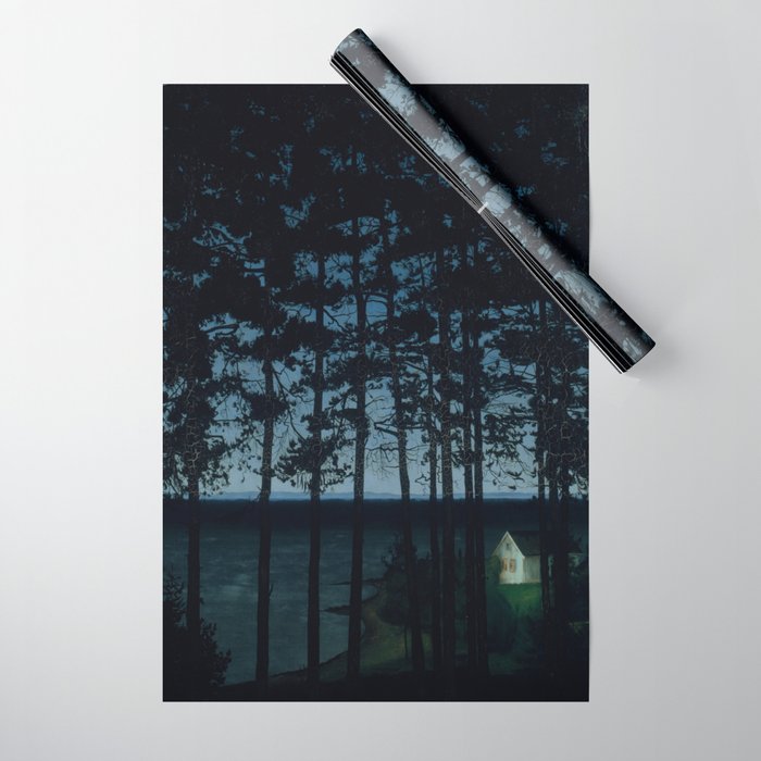 Harald Sohlberg  Fishermanâs Cottage Wrapping Paper Gallery Image 1