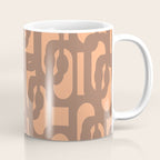 Midcentury Modern Loops Pattern 8 Inspired by PANTONE 17 1230 Color of the Year Mocha Mousse Coffee Mug Gallery Image 1
