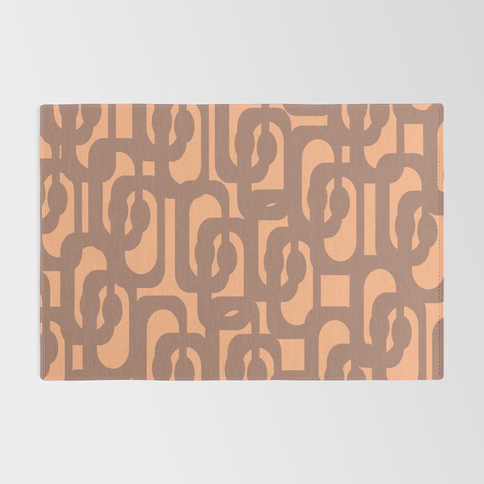 Midcentury Modern Loops Pattern 8 Inspired by PANTONE 17 1230 Color of the Year Mocha Mousse Rug Gallery Image 2