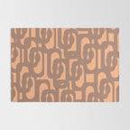 Midcentury Modern Loops Pattern 8 Inspired by PANTONE 17 1230 Color of the Year Mocha Mousse Rug Gallery Image 2