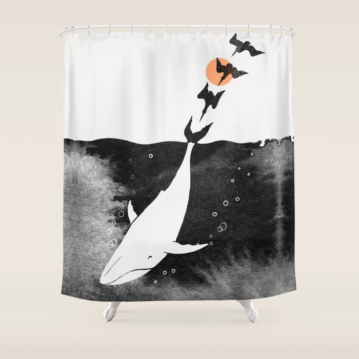 Dive into Happiness Shower Curtain Gallery Image 1