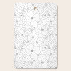 Black and white flower art pattern Cutting Board Gallery Image 1