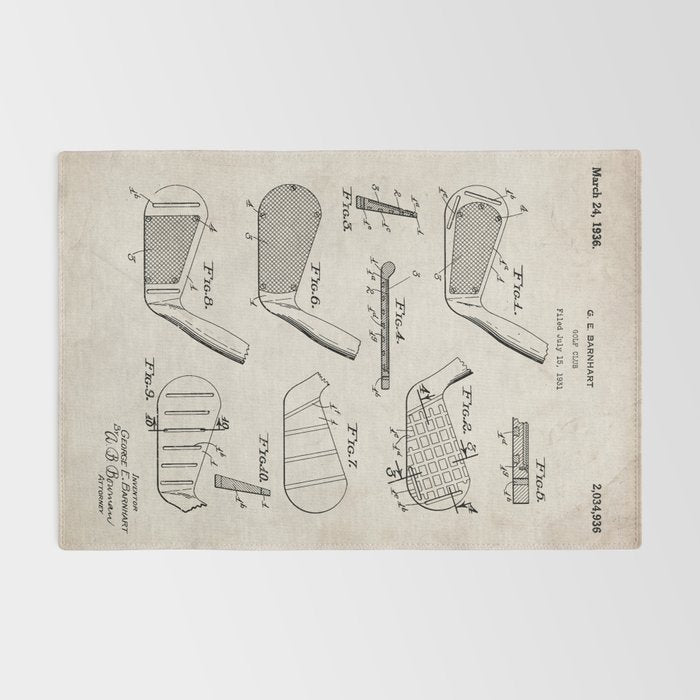 Golf Clubs Patent - Golfing Art - Antique Rug Gallery Image 2