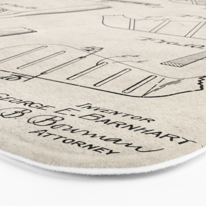 Golf Clubs Patent - Golfing Art - Antique Bath Mat Gallery Image 3