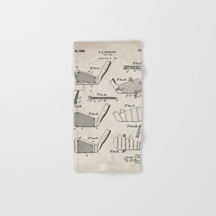 Golf Clubs Patent - Golfing Art - Antique Towels Gallery Image 1
