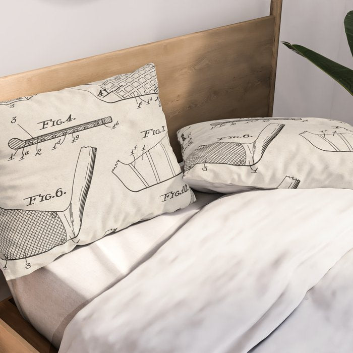 Golf Clubs Patent - Golfing Art - Antique Pillow Sham Gallery Image 2