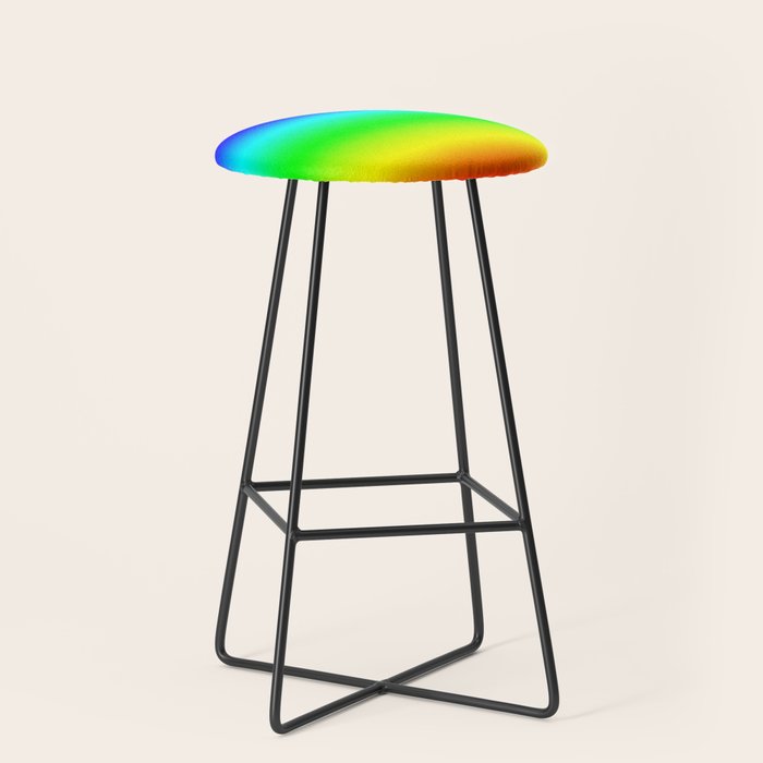 Modern Bright Rainbow Colors Ombre Stool Gallery Image 1
