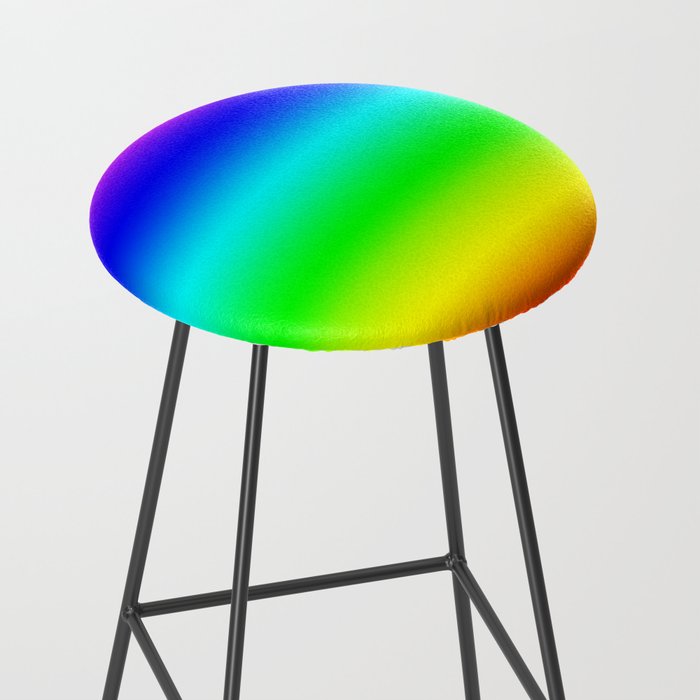 Modern Bright Rainbow Colors Ombre Stool Gallery Image 2