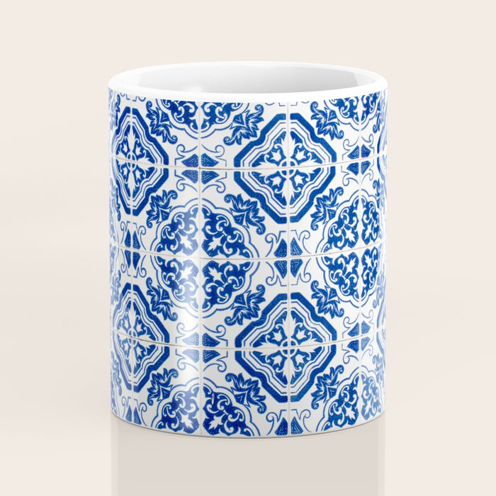 Mediterranean Tile Pattern Portuguese Azulejos Art Coffee Mug Gallery Image 4