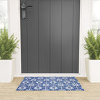 Mediterranean Tile Pattern Portuguese Azulejos Art Welcome Mat Gallery Image 3