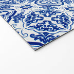 Mediterranean Tile Pattern Portuguese Azulejos Art Welcome Mat Gallery Image 2