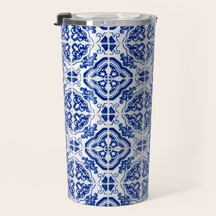 Mediterranean Tile Pattern Portuguese Azulejos Art Travel Mug Gallery Image 3