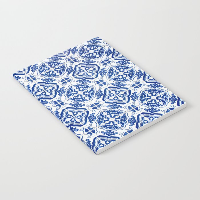 Mediterranean Tile Pattern Portuguese Azulejos Art Notebook Gallery Image 2