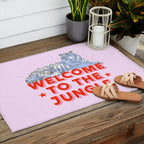 welcome to the jungle - retro tiger Outdoor Rug Gallery Image 2