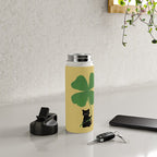 Cat with clover Water Bottle Gallery Image 4