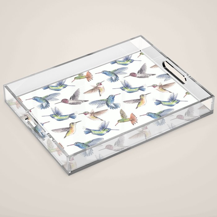 Hummingbirds Acrylic Tray Gallery Image 1