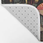 Dark Forest Magic Mushrooms Art Bath Mat Gallery Image 2