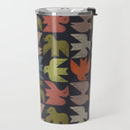 Midcentury Bird Grid (Charcoal) Travel Mug Gallery Image 2