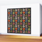 Midcentury Bird Grid (Charcoal) Wall Mural Gallery Image 2