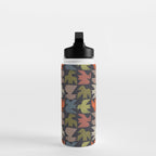 Midcentury Bird Grid (Charcoal) Water Bottle Gallery Image 3