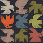 Midcentury Bird Grid (Charcoal) Coffee Mug Gallery Image 2