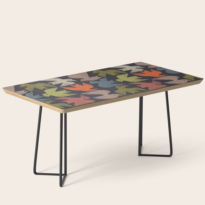Midcentury Bird Grid (Charcoal) Coffee Table Gallery Image 1